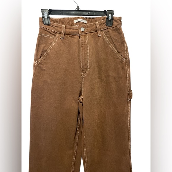 Pacsun 90’S BF Carpenter Brown Pants size 27 - Picture 2 of 4